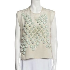 3.1 Phillip Lim Pearl Adorned Sleeveless Slouse Size 8